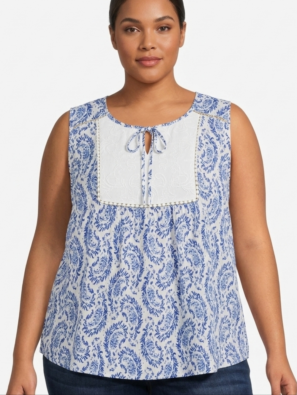 NWT New Directions  Paisley Sleeveless Top (Runs Small)